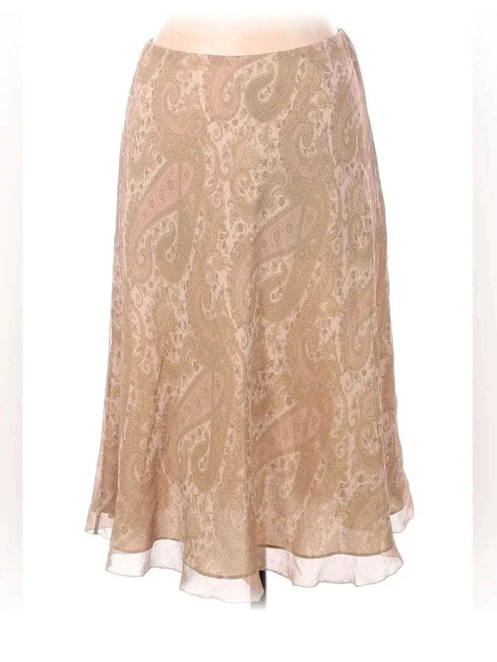 Ralph Lauren paisley print a line skirt